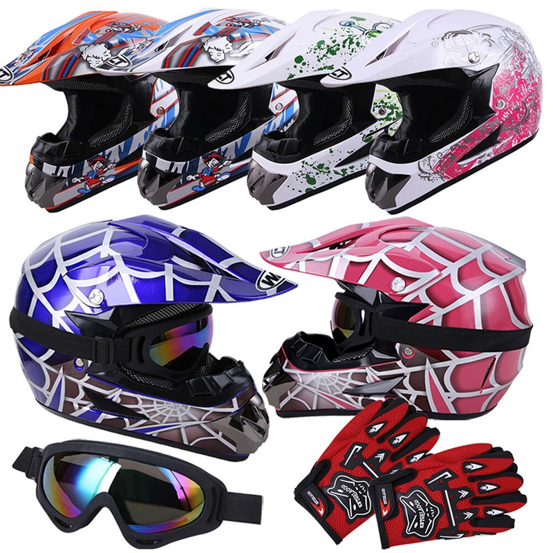 DOT Youth Kids Motocross Helmet Dirt Bike Offroad MX BMX ATV