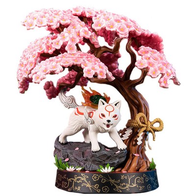 High Quality Okami Akamiden Chibiterasu PVC Statue Figure Art Collectables