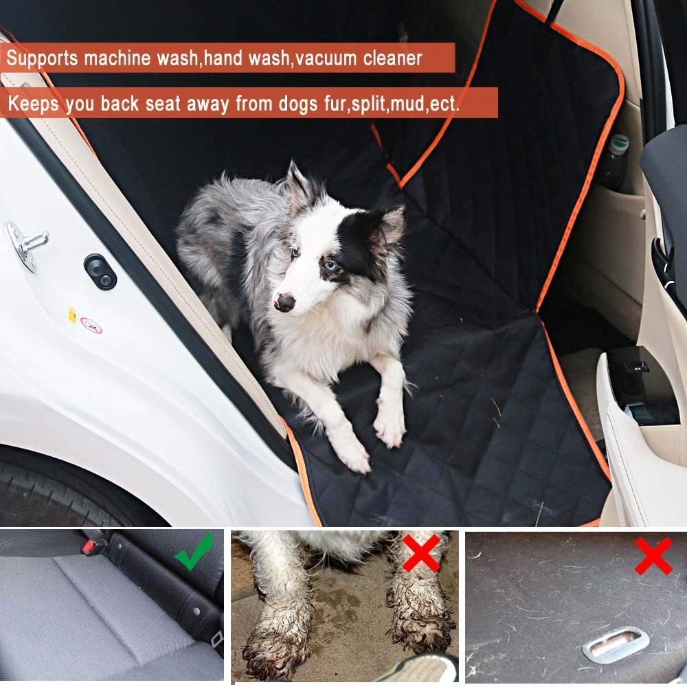 CLEEBOURG Upgraded Dog Seat Cover for Cars Trucks SUV,Waterproof Dog Hammock Bac