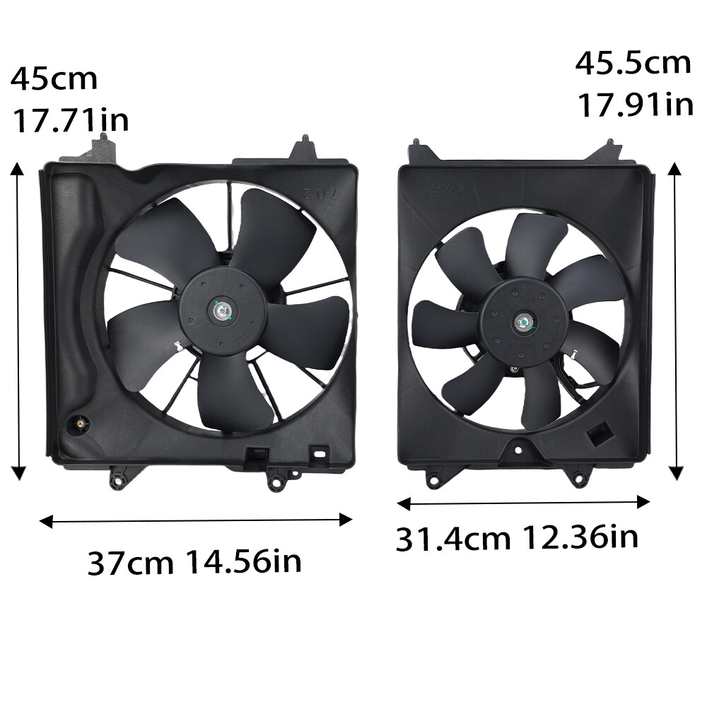 AC Condenser and Radiator Cooling Fan Assembly For 2016 2017 2018 Honda HR-V
