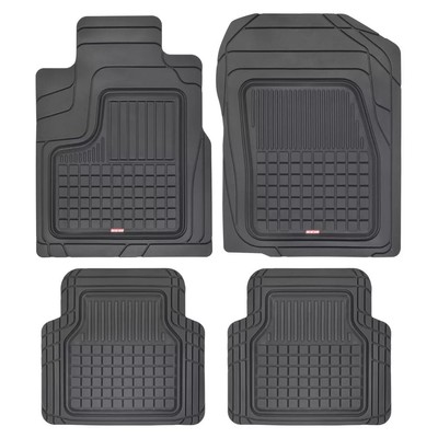Motor Trend Performance Plus Semi-Custom All Weather Rubber Car Floor Mats Black