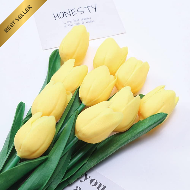 10Pcs S Artificial Fake Flower Real Touch Tulips Bouquet Home Bridal Wedding AU