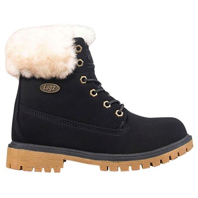 

Lugz Rucker Hi Faux Fur Lace Up Womens Black Casual Boots WRUCKRHFUD-0031, Черный, Lugz Rucker Hi Faux Fur Lace Up