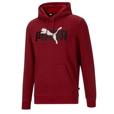 

Puma Layered Graphic Pullover Hoodie Mens Size  Повседневная верхняя одежда 848018-22, Burgundy