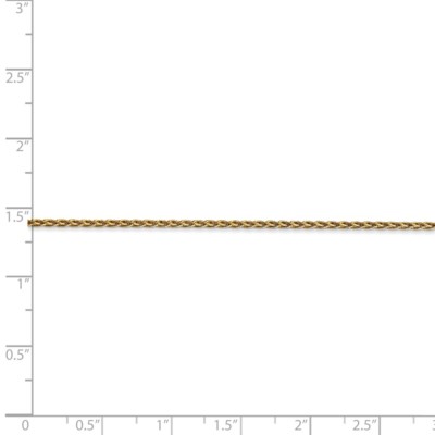 Pre-owned Superdealsforeverything Real 14kt Yellow Gold 18 Inch 1.5mm Parisian Wheat With Lobster Clasp Chain