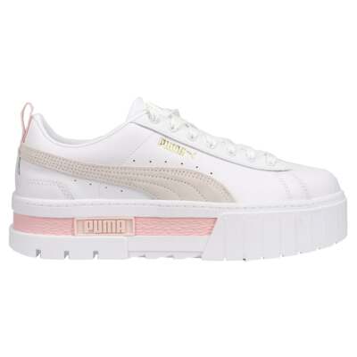 

Puma Mayze Leather Perforated Platform Womens Size 9 M Sneakers Повседневная обувь 38, Белый, Puma Mayze Leather Perforated Platform