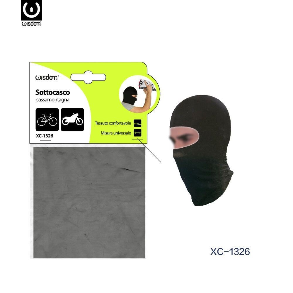 Sottocasco Intero Passamontagna Balaclava Tessuto Per Bici Moto Xc-1326 wis
