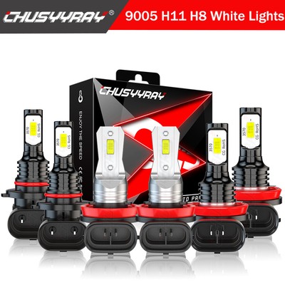 For Volvo VNL VNM 2004-2015 Combo LED Headlight High/Low Beam + Fog Light Bulbs