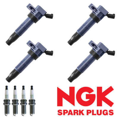 4x Ignition Coil & 4x NGK Spark Plug for 2009-2013 Hyundai Sonata 2.4L l4 UF611