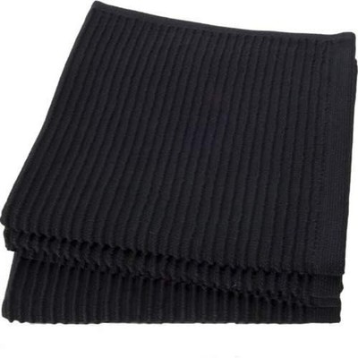 Ripple Kitchen Dishcloth, Set of 4, Black
