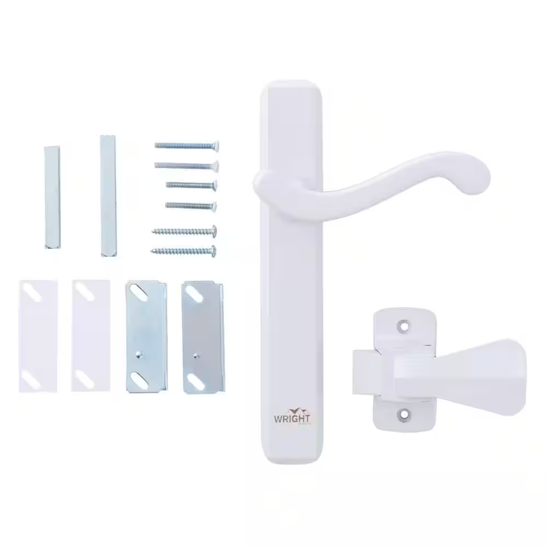 Storm Door Latch Surface Mount Screen Door Handle Lock No Lockout Set
