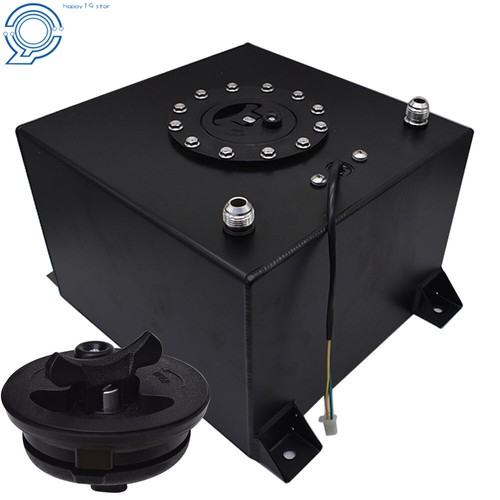 5 Gallon / 20L Fuel Cell Tank Racing Drift W/ Level Sender Aluminum Black