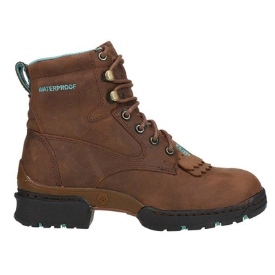 

Женские коричневые повседневные ботинки Justin Boots Bay Apache на шнуровке L0909, Коричневый, Justin Boots Bay Apache Lace Up