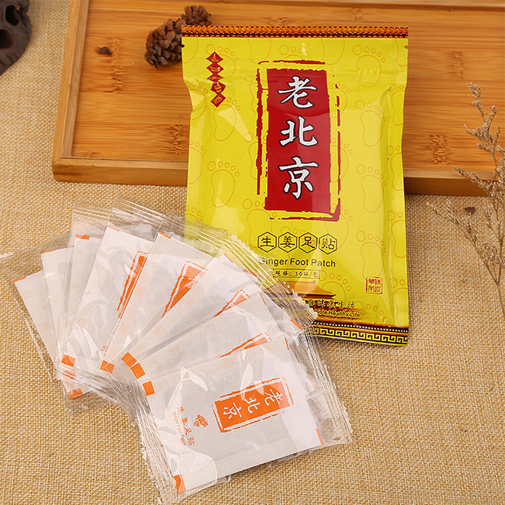 10 Premium Ginger Detox Foot Pads Patch Healthy Herbal New Cleansing