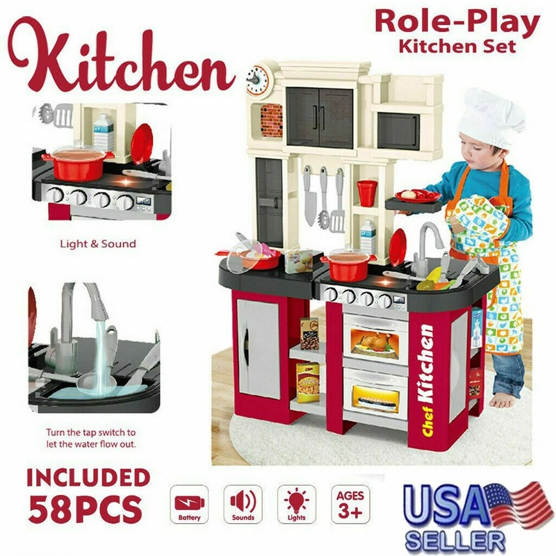 play kitchen set with running water