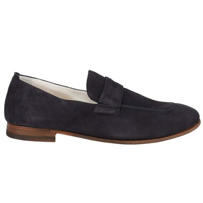 

Lucchese Navy Snuff Suede Loafer Plain Toe Dress Mens Blue BL4000, Синий, Lucchese Navy Snuff Suede Loafer Plain Toe Dress