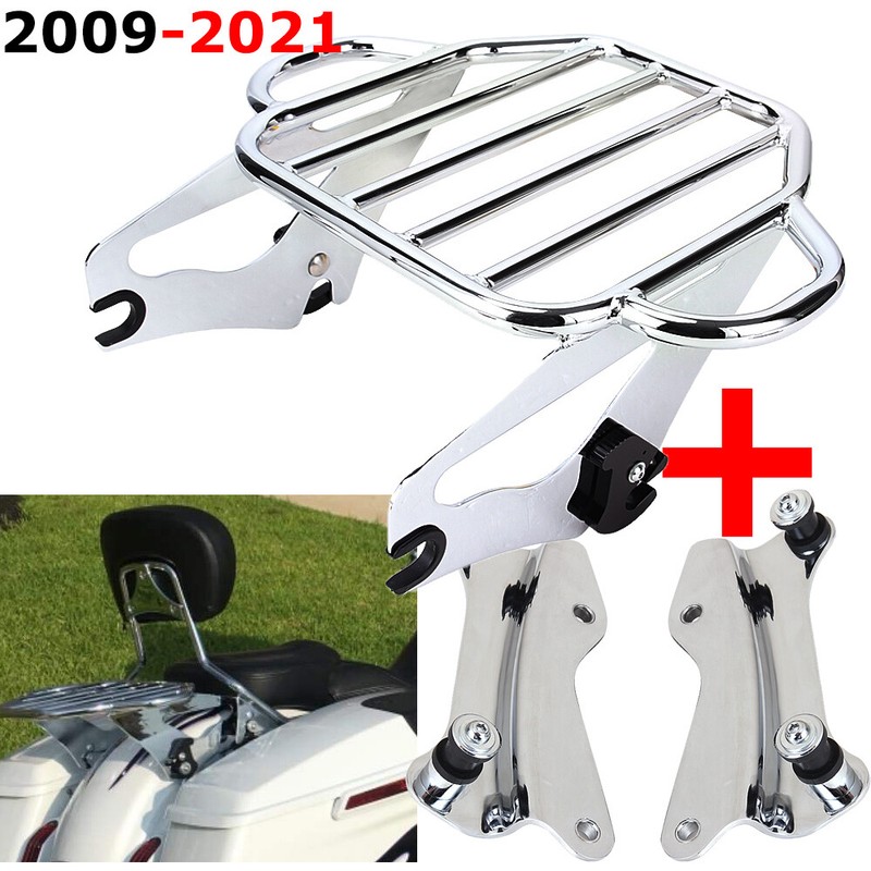 Sissy Bar Backrest/Luggage Rack/Docking For Harley Touring Road King Glide 14-23
