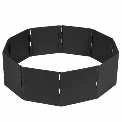 Titan Great Outdoors Heavy Steel 40in Campfire Pit Ring, 10 Panels, Portable