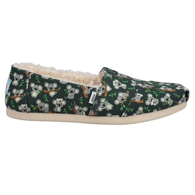 Женские зеленые слипоны TOMS Green Koala Casual 10017972T