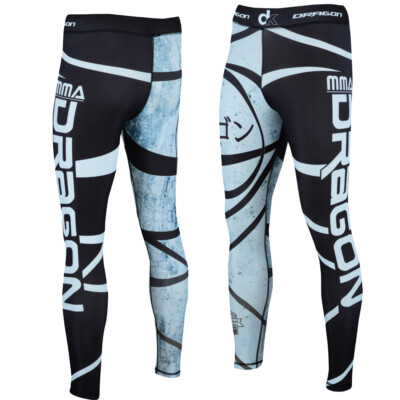 DRAGON MMA BJJ Leggings Base Layer Gym Workout No Gi Grappling Jiu Jitsu Spats