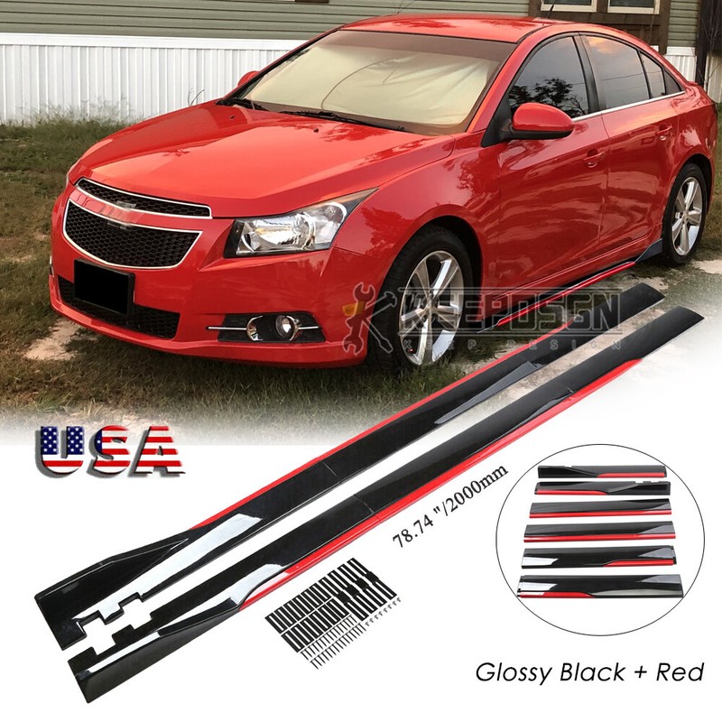 For Chevrolet Chevy Cruze Side Skirts Splitter Extension Rocker