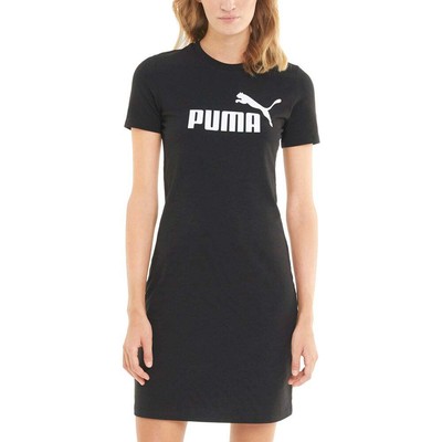 

Puma Essentials Slim Short Sleeve T-shirt Dress Womens Size  Casual 586910-01, Черный