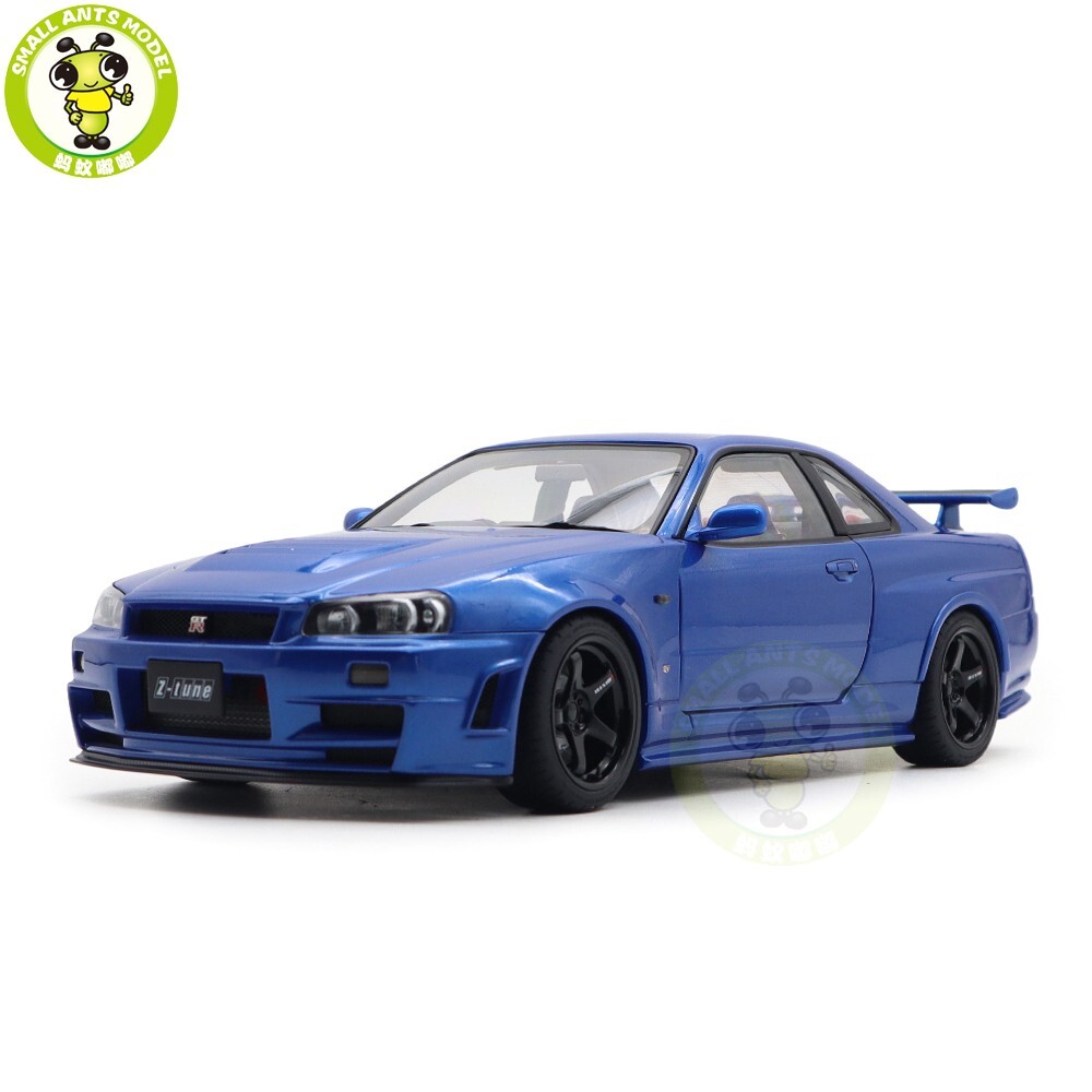 ミニカー hpiracing Nismo R34 S-tune Bayside Blue MotorHelix MH 1:18 Nissan Skyline R34 GT-R Nismo Z-Tune