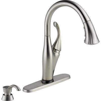 Single Handle Kitchen Faucet Pull Down Sprayer Soap Dispenser Touch2O Technology