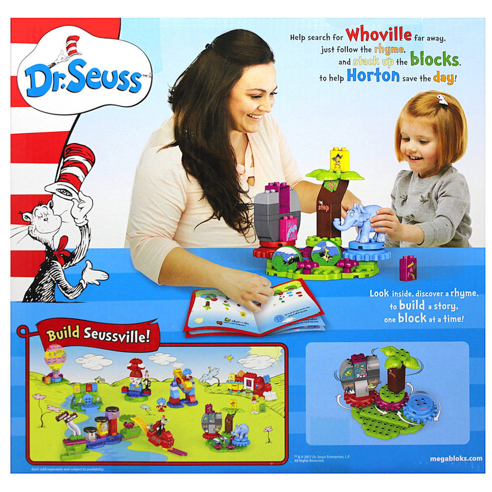 ??NEW - MEGA BLOKS Dr. Seuss - HORTON FINDS A WHO - 40 Pcs LEGO FREE SHIPPING??
