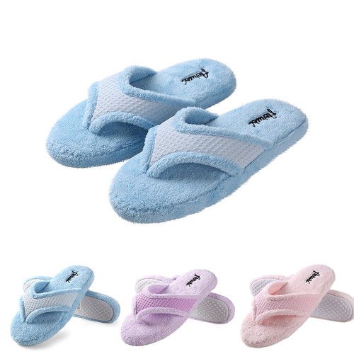 plush flip flop slippers