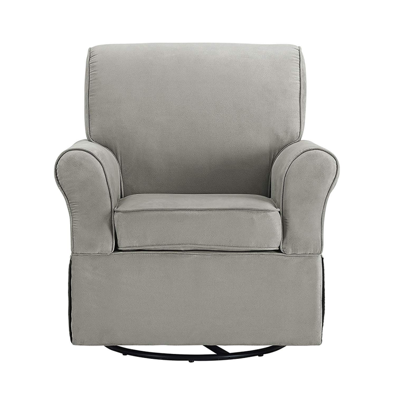 Baby Relax The Kelcie Nursery Swivel Glider Chair and Ottoman Set, Grey