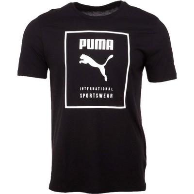 

Мужские черные повседневные топы Puma International с круглым вырезом и короткими рукавами 6714700, Черный, Puma International Crew Neck Short Sleeve T-Shirt
