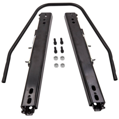 Seat Slider Track Bracket Set Aessembly Kit Dual Lock Steel 4x Nuts Bolts