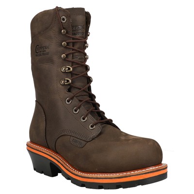 Pre-owned Chippewa Thunderstruck Logger Insulated Nano 10 Inch Composite Toe Work Mens Si In Brown
