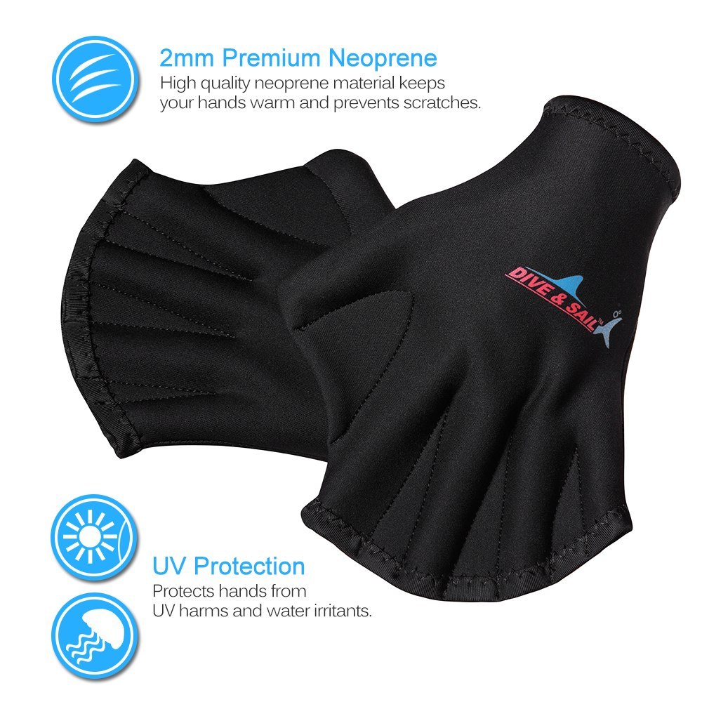 Swim Gloves Aquatic Fitness Webbed Gloves Water Resistance Training Surfing Swim