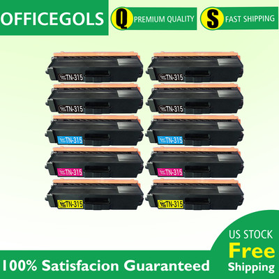 10 Pack TN315 Toner CMYK Set for Brother MFC-9460CDN MFC-9560CDW HL-4570CDW