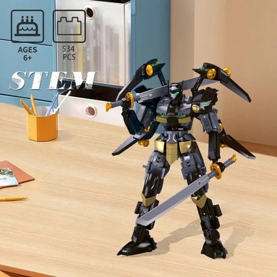 534PCS Black Bat Mecha Robot Building Blocks Action Figure Model Bricks Toys
