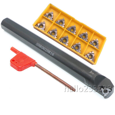 SNR0020R16 Threading Turning Boring Bar Holder + 16IR 3/8'' AG60 Thread inserts