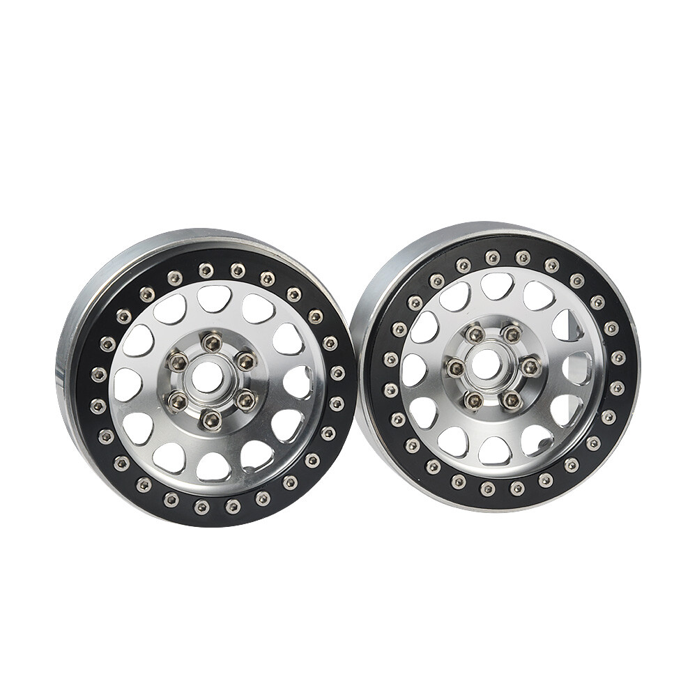 LWORD Metal 2.2'' Beadlock Wheels Rims for AXIAL Wraith SCX10 D90 TRX4 1/10 Car