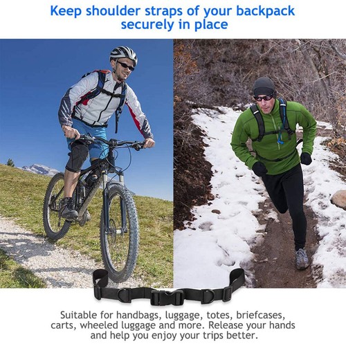 2pc Backpack Chest Strap Heavy Duty Adjustable Backpack Sternum Strap Chest belt