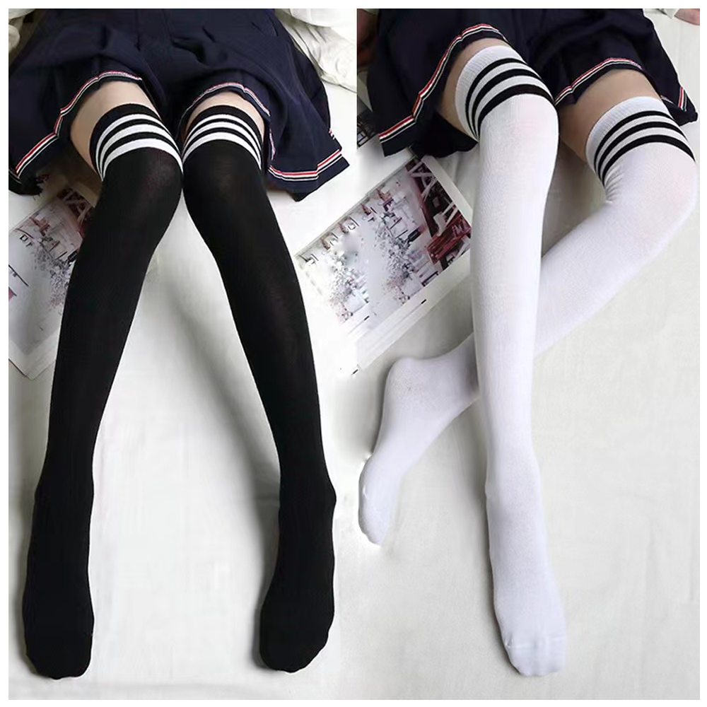Ladies Top Stay Up Thigh High Over the Knee Socks Extra Long Cotton Stockings US