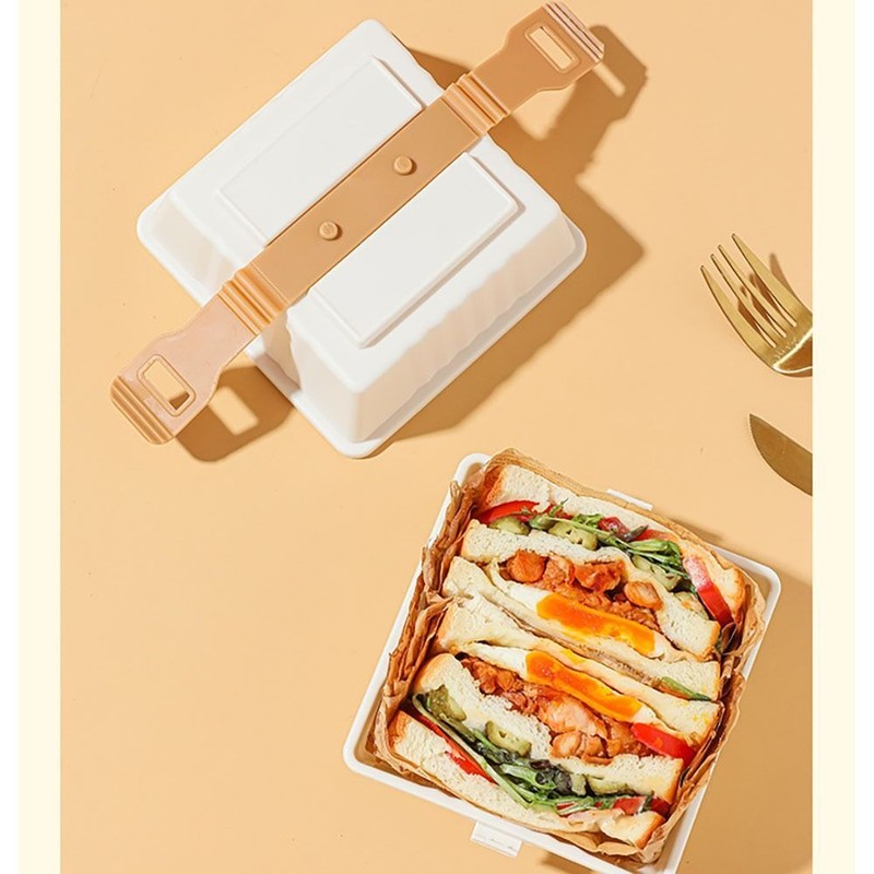 Portable Lunch Box With Lid Sealed Kitchen Sandwich Cake Box