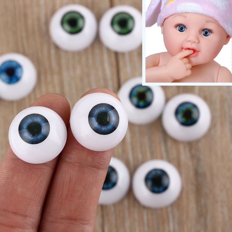 Realistic Half Round Hollow Back Fake Eyes Eyeballs Halloween Prop Mask