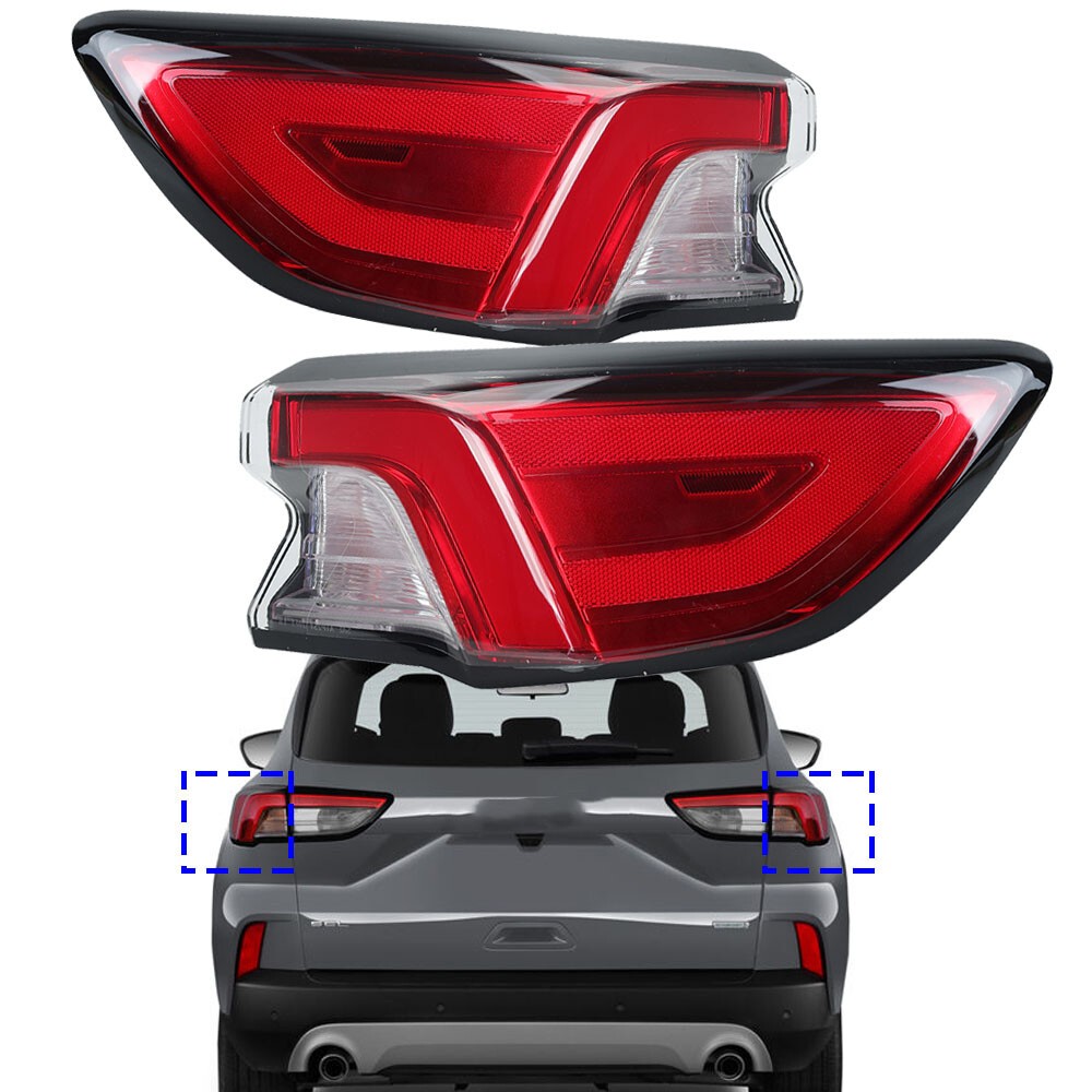For 2020-2021 2022 Ford Escape Outer Tail Light Rear Brake Lamp 2PCS Left&Right