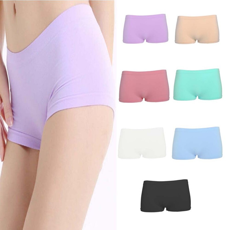 Women Ice Silk Safety Shorts Invisible Seamless Solid new Boxer Briefs Unde T0D0