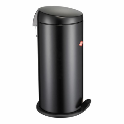 Wesco Capboy Maxi Treteimer, Abfalleimer, Mülleimer Stahlblech Schwarz Matt 22 L