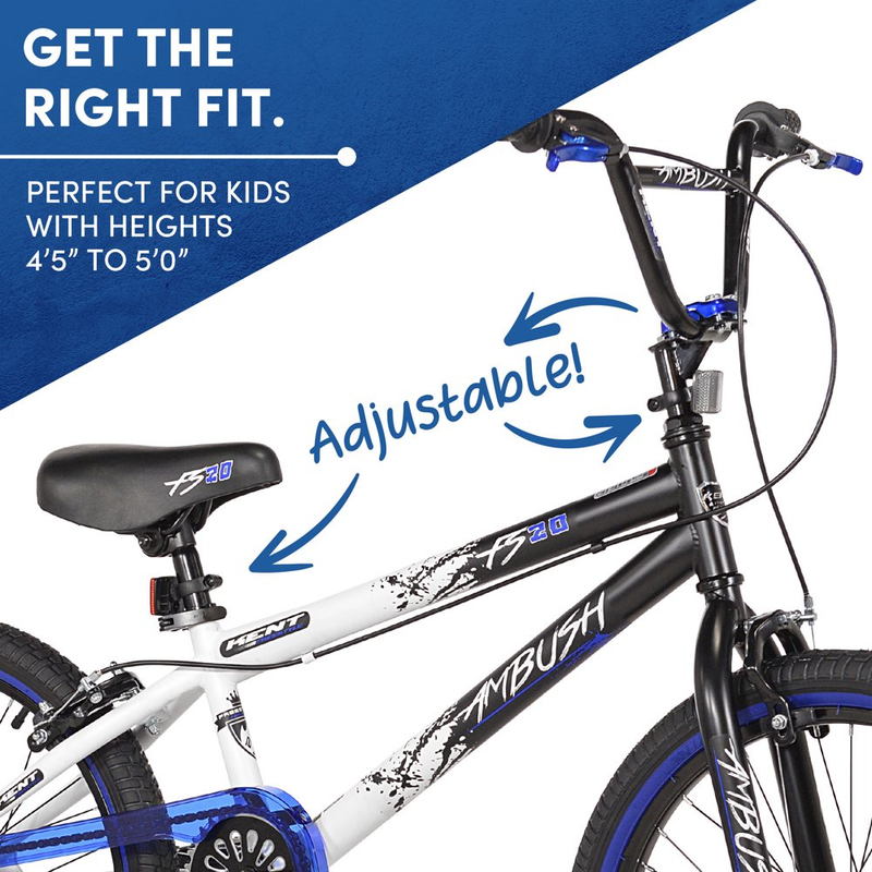 BOYS KIDS BIKE 20-Inch Wheels BMX Bicycle Black/Blue