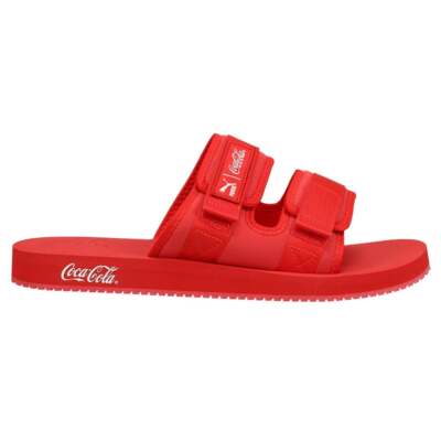 

Мужские красные повседневные сандалии Puma Cola X Wilo Slide 38704201, Красный, Puma Mens Wilo Sandals Casual - Red