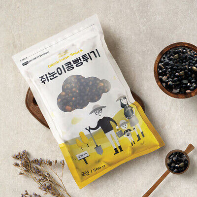 Korean Crispy Roasted Small Black Bean, 500g 17.6oz Natural Snack - Origin Korea