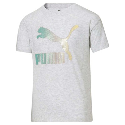 

Футболка Puma Galaxy Logo Crew Neck Short Sleeve Youth Boys Size  858751-01, Grey, Puma Galaxy Logo Crew Neck Short Sleeve Youth